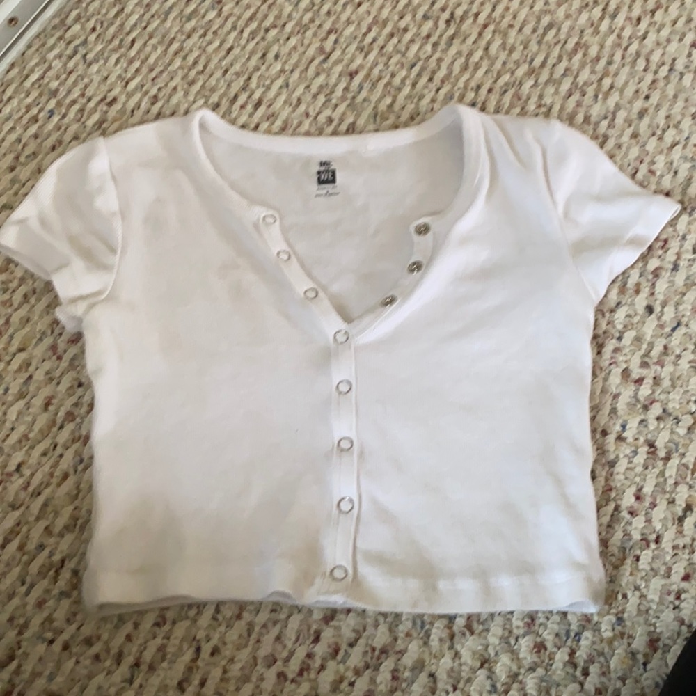 pacsun white crop top